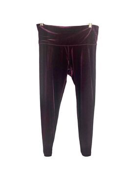 Athleta Elation Purple Velour Velvet Tight Leggings Size Medium